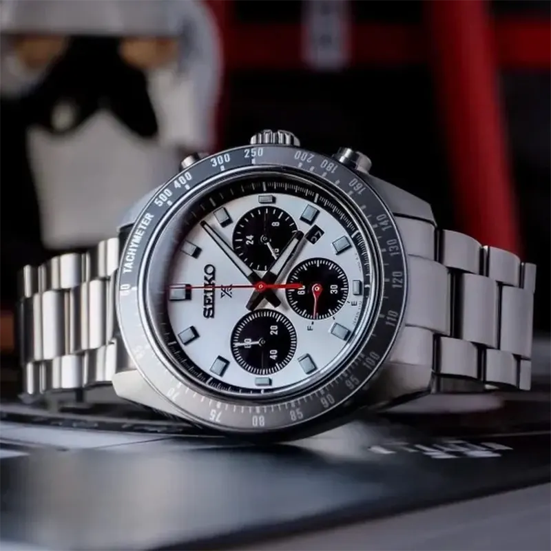 Seiko Prospex Speedtimer Solar SIlver Dial Men's Watch- SSC911P1